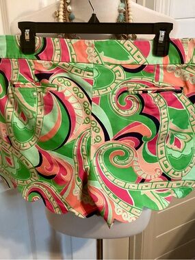 crown & ivy Paisley Scalloped Hem Shorts - size 12